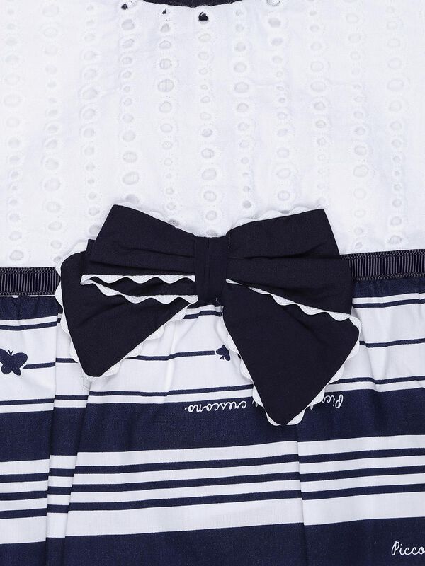 White And Navy Romper image number 2